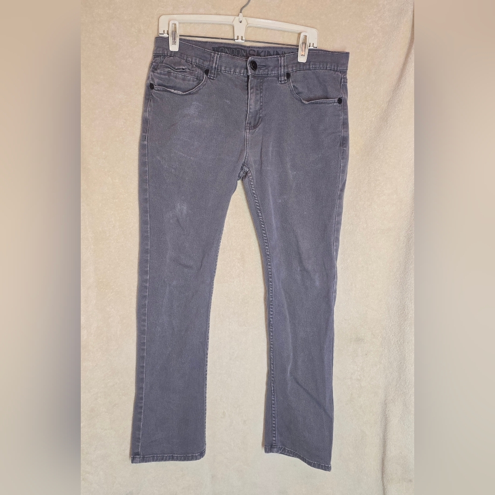 Men's Skinny Jeans Dark Grey RSQ London Skinny Size  33x30